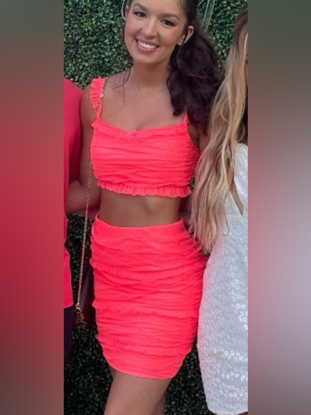 For love & lemons Coral Ruffle Skirt Set